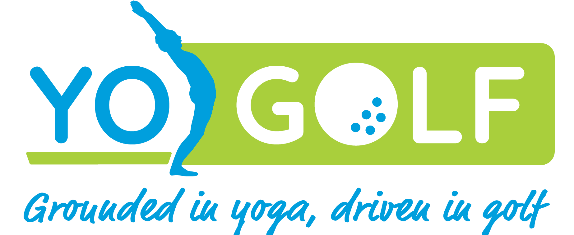 Yogolf logo - Grounded in yoga, driven in golf